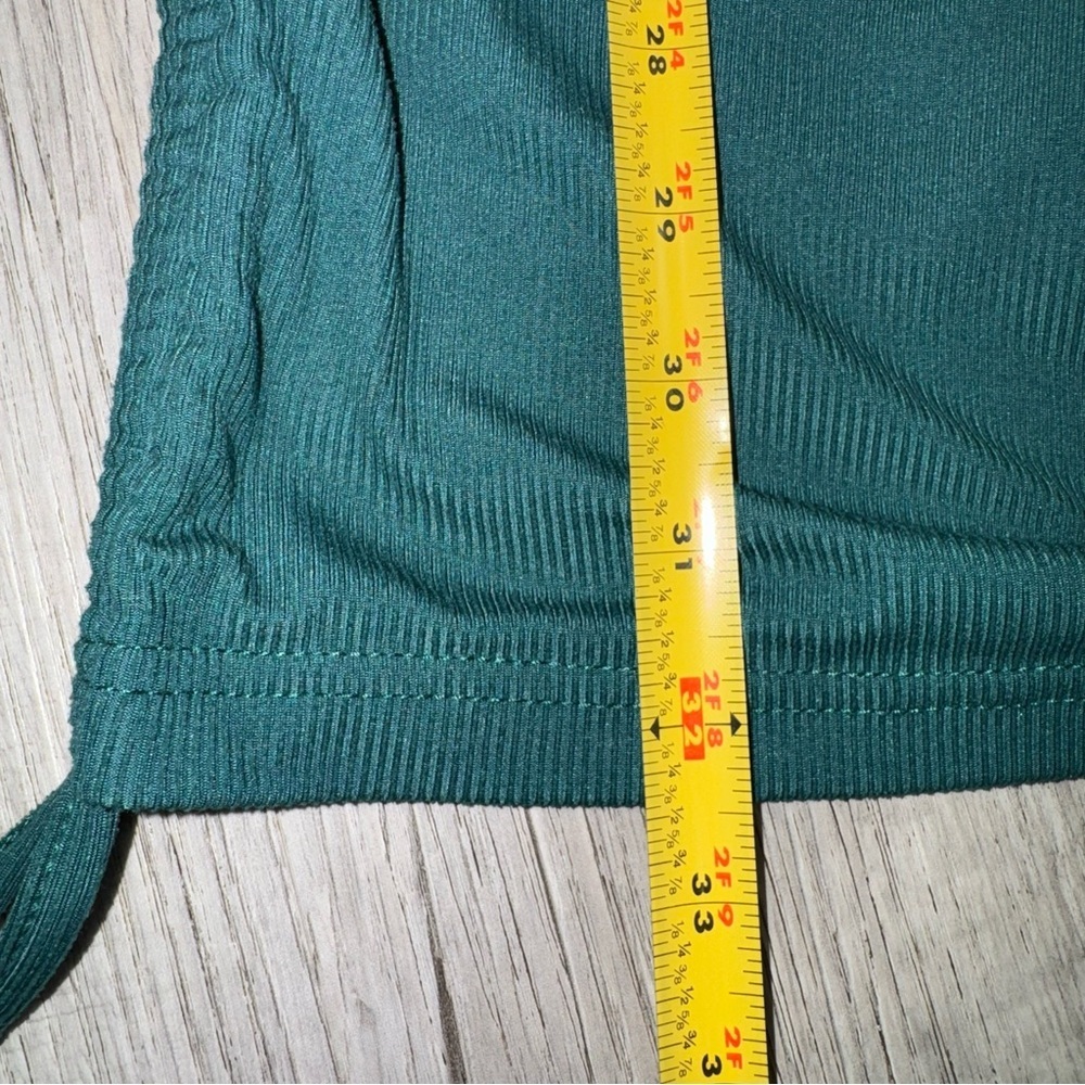 Justify Teal Long-Sleeve Ruched Mini Dress size M - Picture 3 of 11